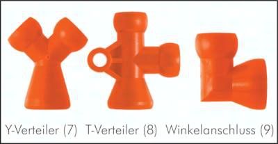 Gelenkschlauch, 1/2", Y-Verteiler