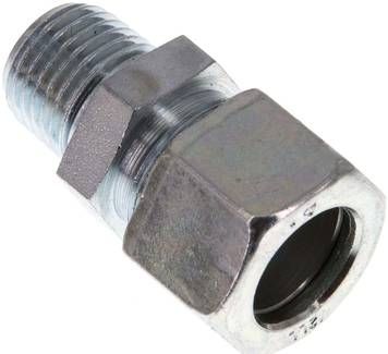 Gerade Schneidringverschr. 12 LL-R 1/4", Stahl verzinkt