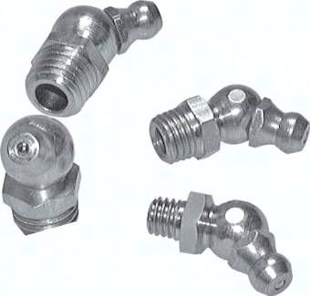 45° Kegelschmiernippel, M 10 x 1 (konisch), 1.4305