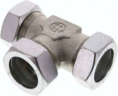 T-Schneidringverschraubung 42 L, Stahl verzinkt