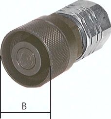 Flat-Face-Schraubkupplung, Stecker Baugr. 3, G 1/2"(IG)