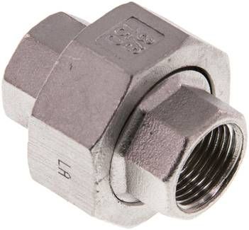 Verschraubung flach dichtend Rp 3/8" (IG),16 bar 1.4408