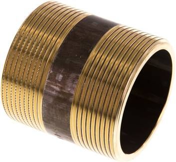 Rohrdoppelnippel G 2"-60mm, 16 bar Messing