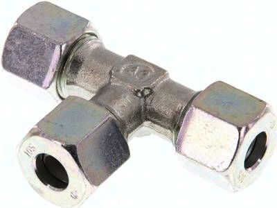 T-Schneidringverschraubung 10 S, Stahl verzinkt