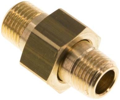 Doppelnippel trennbar R 1/8"-R 1/8", 16 bar Messing