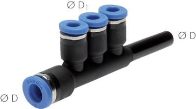 Steckanschluss-Mehrfachvert. 6mm-4mm, IQS-Standard