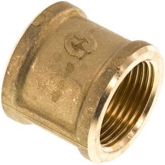 Rundmuffe G 3/4"-G 3/4", 16 bar Messing