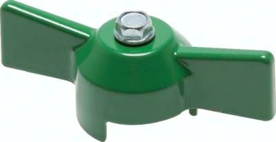 Kombigriff-grün, Größe 2, Knebel (Aluminium lackiert)