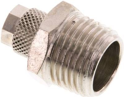 Gerade Verschraubung R 1/2"-8 x 6mm, Messing vernickelt