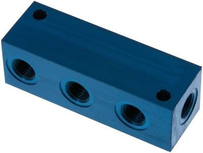 Verteilerleiste 4 x G 1/4", Aluminium