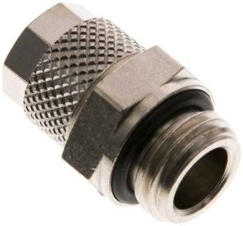 Gerade Verschraubung G 1/4"-8 x 6mm, Messing vernickelt