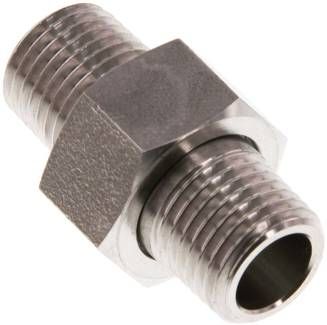 Doppelnippel trennbar R 1/4"-R 1/4", 1.4571 PN40, konisch dichtend