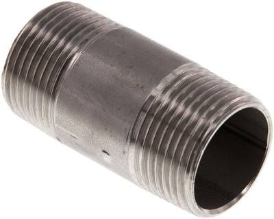 Rohrdoppelnippel R 3/4"-50mm, 20 bar 1.4571