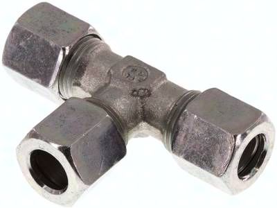 T-Schneidringverschraubung 8 LL, Stahl verzinkt