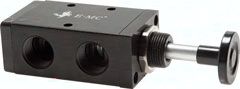 3/2-Wege Axial-Handhebelventil mit Raste, G 1/2"