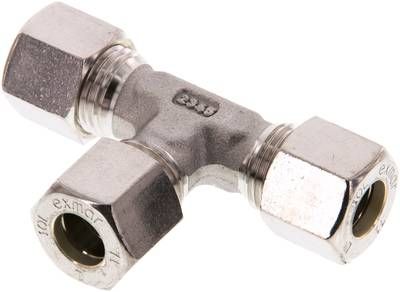 T-Schneidringverschraubung 10 L, Klemmring 1.4571 (NC)