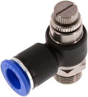 Winkel-Drosselrückschlag-ventil G 3/8"-12mm,abluftregelnd (Standard)