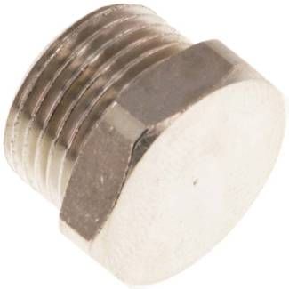 Verschlussstopfen Außenskt. G 3/8", 16 bar Messing vernickelt