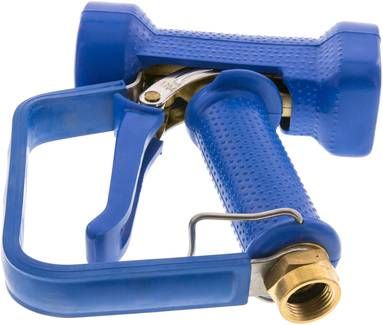 Wassersparpistole mit Sicherheitsbügel, Edelstahl / Messing