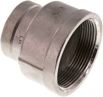 Rundmuffe Rp 2"-Rp 1 1/4", 16 bar 1.4408