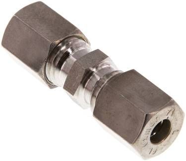 Gerade Schneidringverschrau-bung 6 L, Klemmring 1.4571 (NC)