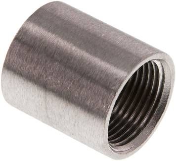 Rundmuffe Rp 3/4"-Rp 3/4", 16 bar 1.4408