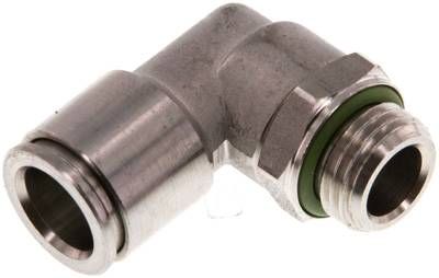 Winkel-Steckanschluss, pos. G 1/4"-10mm, IQS-Edelstahl