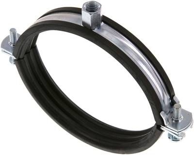 Rohrschelle 108 - 116mm,Stahl verzinkt mit Einlage, FISCHER