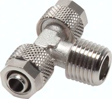T-Verschraubung R 1/4"-8 x 6mm, Messing vernickelt