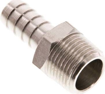 Gewindetülle R 3/8"-10mm, 16 bar Messing vernickelt