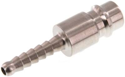 Kupplungsstecker (NW7,2) 4mm Schlauch, Edelstahl