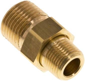 Doppelnippel trennbar R 1/2"-R 3/8", 16 bar Messing