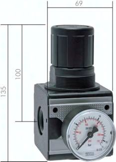 MULTIFIX Druckregler,G 1/2" 0,5 - 10bar Präzisionsdruckregler
