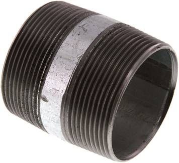 Rohrdoppelnippel R 2"-60mm, 50 bar, Stahlrohr ST 37 verzinkt