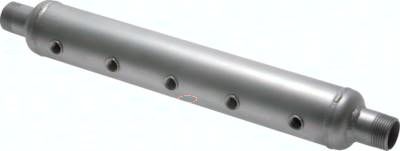 Verteilerleiste 2 x R1" (AG)-10 x G 1/4" (IG), 1.4571