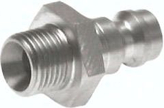 Kupplungsstecker (NW5) G 3/8"(AG), Messing vernickelt