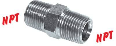 Doppelnippel NPT 1"-NPT 3/4", Stahl verzinkt