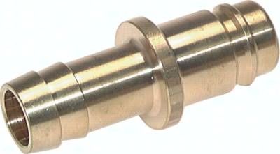Kupplungsstecker (NW19) 19mm Schlauch, Messing vernickelt