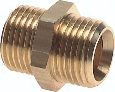 Doppelnippel G 1/8"-M 5, 16 bar Messing/Rotguss