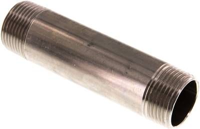 Rohrdoppelnippel R 1"-120mm, 20 bar 1.4571