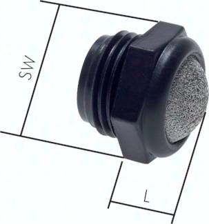 Schalldämpfer G 1/4", Drahtgewebe, Polyamid