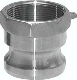 Kamlock-Stecker (A) Rp 2"(IG), Aluminium
