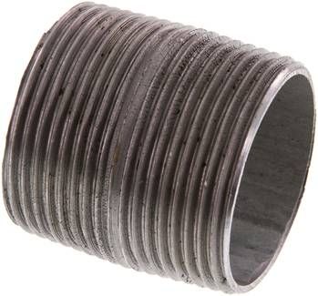 Rohrdoppelnippel R 1 1/4"-40mm, 50 bar, Stahlrohr ST 37 verzinkt