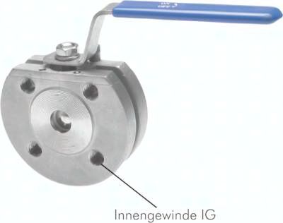 Kompakt-Flanschkugelhahn, Edelstahl, DN 80 / PN 16