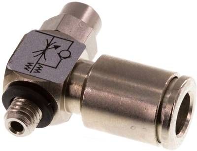 Winkel-Drosselrückschlag-ventil M 5-6mm,zuluftregelnd (Sonderausführung)