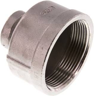 Rundmuffe Rp 2"-Rp 3/4", 16 bar 1.4408