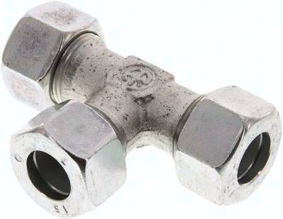 T-Schneidringverschraubung 15 L, Stahl verzinkt