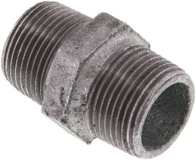 Doppelnippel R 3/4"-R 3/4", 25 bar Temperguss verzinkt