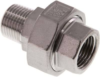 Verschraubung flach dichtend Rp/R 1/2" (IG/AG)