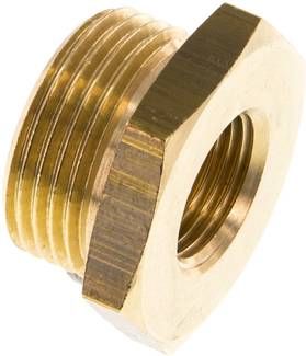 Reduziernippel G 3/4"(AG)-G 3/8"(IG), 16 bar Messing